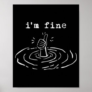 Lustig Ich bin Okay Daumen Hoch Mental Gesundheit  Poster