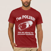 Lustig! Ich bin polnischer Entwurf T-Shirt (Vorderseite)