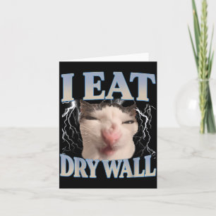 Lustig Ich Esse Trockenbau Dummes Katzen Meme Männ Karte