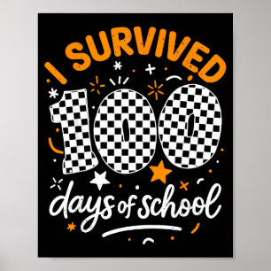 Lustig, ich habe 100 Schultage überlebt Student Le Poster