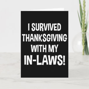 Lustig ich habe das Thanksgiving mit meinen Schwie Karte