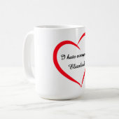 Lustig Ich hasse jeden Benutzername Farbwechsel M Kaffeetasse (Vorderseite Links)