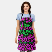 Lustig Ich hasse jeden Sarkastischer Rosa Leopard Schürze (Getragen)