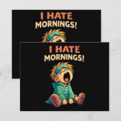 Lustig, ich hasse Morgenmüdigkeit Einladung (Vorne/Hinten)