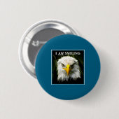 Lustig ich lächle Mpy Adler Foto Button (Vorne & Hinten)