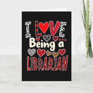 Lustig, ich liebe es, an Valentinstag Bibliothekar Karte