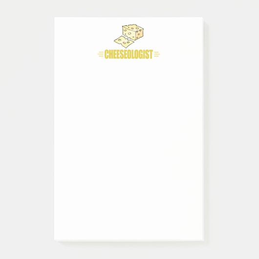 Lustig, ich liebe Käse Post-it Klebezettel (Vorderseite)