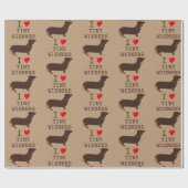 Lustig ich liebe kleinen Wiener Dachshund Geschenkpapier (Flach)