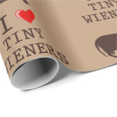 Lustig ich liebe kleinen Wiener Dachshund Geschenkpapier (Rolleneckpunkt)