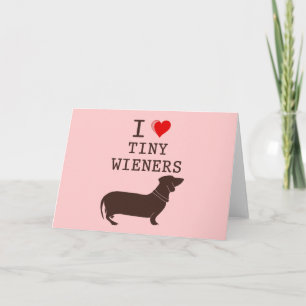 Lustig ich liebe kleinen Wiener Dachshund Karte