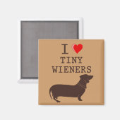 Lustig ich liebe kleinen Wiener Dachshund Magnet (Vorderseite/Rückseite)
