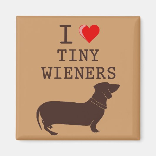 Lustig ich liebe kleinen Wiener Dachshund Magnet (Vorne)