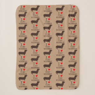 Lustig ich liebe kleinen Wiener Dachshund Sherpadecke