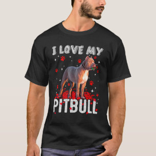 Lustig, ich liebe meinen Pitbull-Valentinstag Hund T-Shirt