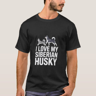 Lustig, ich liebe meinen sibirischen Husky-Hundefr T-Shirt