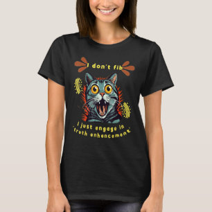 Lustig, ich lüge Katze mit lustigem Gesichtsausdru T-Shirt