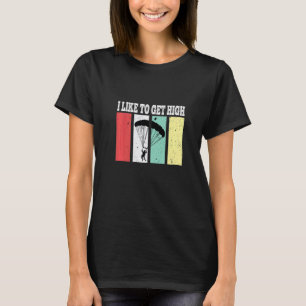 Lustig Ich mag es hoch zu fliegen Fallschirmspring T-Shirt