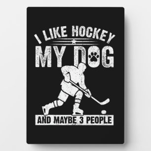 Lustig, ich mag Hockey, meinen Hund und vielleicht Fotoplatte