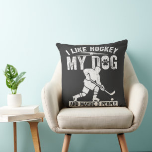 Lustig, ich mag Hockey, meinen Hund und vielleicht Kissen