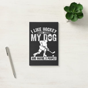 Lustig, ich mag Hockey, meinen Hund und vielleicht Post-it Klebezettel