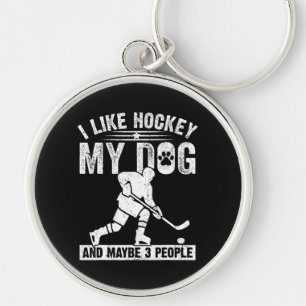 Lustig, ich mag Hockey, meinen Hund und vielleicht Schlüsselanhänger