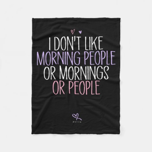 Lustig, ich mag Morgenmenschen oder Morgen oder P  Fleecedecke (Vorderseite)