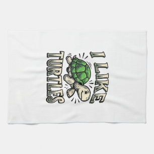 Lustig Ich mag Schildkröten Vintage Schildkröte-Sh Geschirrtuch