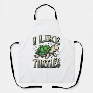 Lustig Ich mag Schildkröten Vintage-Schildkröte-Sh Schürze
