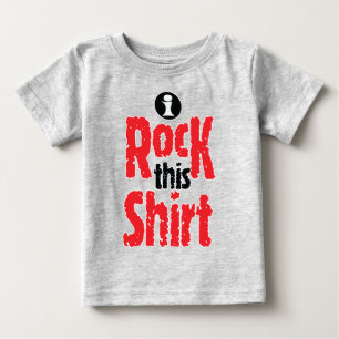 LUSTIG ICH ROCK Diese Textgrafik Baby T-shirt