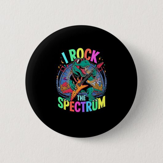 Lustig, ich rocke das Spektrum Autismus-Lehrer Sti Button (Vorderseite)