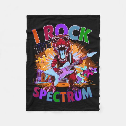 Lustig, ich rocke das Spektrum Autismus Mutter Bew Fleecedecke (Vorderseite)