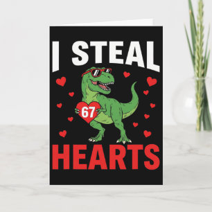 Lustig Ich stehle Herzen 67 Valentinstag Dinosauri Karte