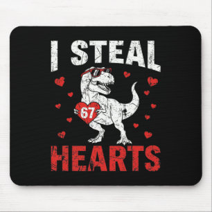 Lustig Ich stehle Herzen 67 Valentinstag Dinosauri Mousepad