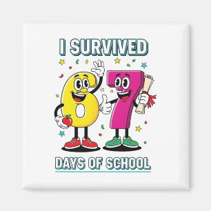 Lustig ich überlebte 67 Tage Schule Meme Kinder Le Magnet