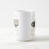 Lustig Ich verwandle Kaffee in Code Kaffeetasse (Mittel)