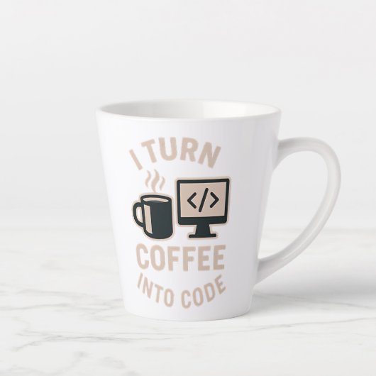 Lustig ich verwandle Kaffee in Code Milchtasse (Rechts)