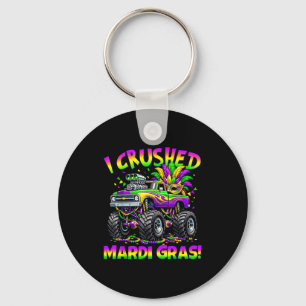 Lustig ich zermalmte Mardi Gras Monster Truck Jung Schlüsselanhänger