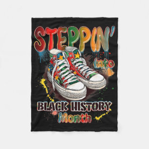 Lustig, im Black History Month in die Schuhe zu sc Fleecedecke