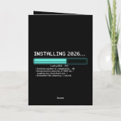 Lustig Installieren 2026 Neujahr Geek Retro Laden Karte (Rückseite)