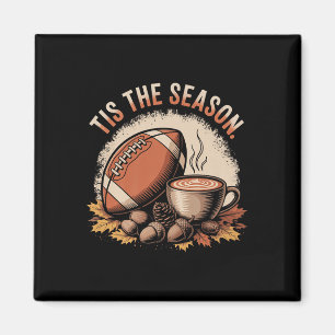 Lustig ist die Jahreszeit Herbst-Fußball Cozy Herb Magnet