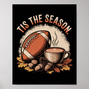 Lustig ist die Jahreszeit Herbst-Fußball Cozy Herb Poster