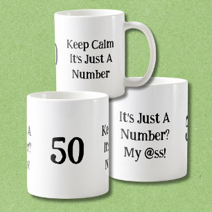 Lustig Ist Doch Nur Eine Zahl Mein @rsch 50. Gebur Kaffeetasse