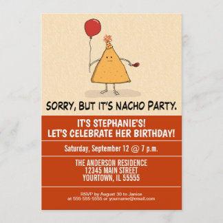 Lustig ist es Nacho-Party-Geburtstag Einladung