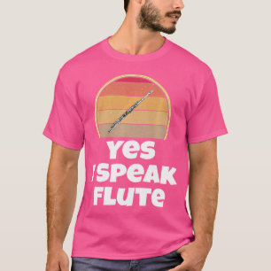 Lustig Ja, ich spreche Flötenspieler Band Orcheste T-Shirt