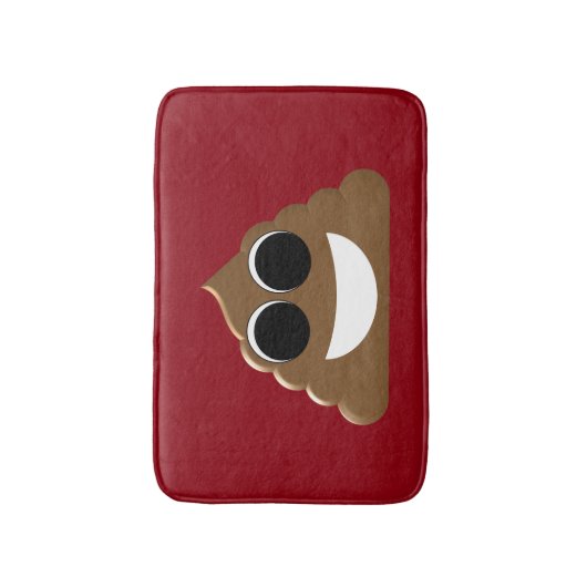 Lustig kacken Sie Emoji Badematte (Vorderseite Vertikal)