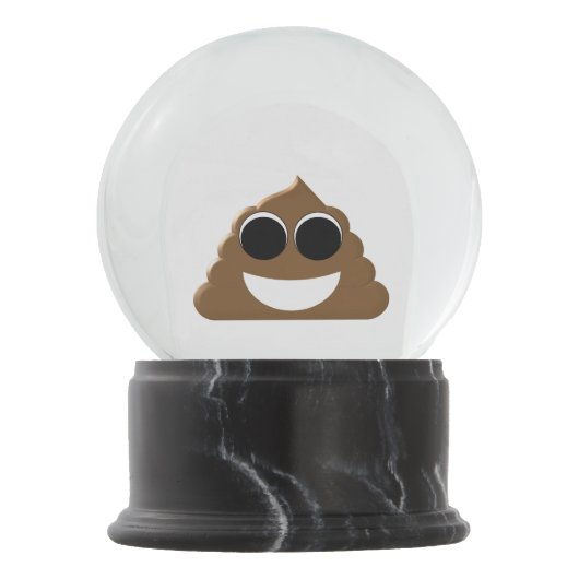 Lustig kacken Sie Emoji Schneekugel (Vorderseite)