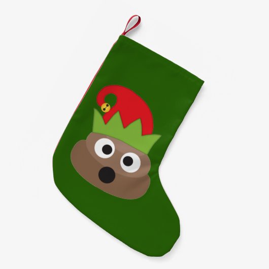Lustig kacken Sie Emoji WeihnachtsStrumpf Kleiner Weihnachtsstrumpf (Vorderansicht (hängend))