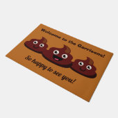 Lustig kacken Sie kundenspezifischen Text u. Fußmatte (Schrägansicht)