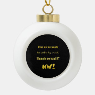 Lustig Kaufe einen Vokal — Jetzt! Keramik Kugel-Ornament