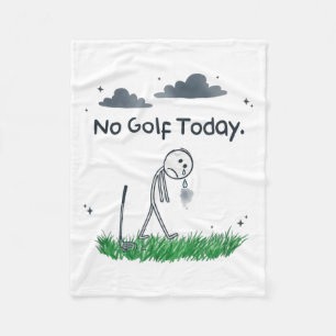 Lustig kein Golf heute Trauriger Stockmann Golfer Fleecedecke